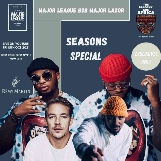 Major League Djz & Major Lazer - Amapiano Balcony Mix