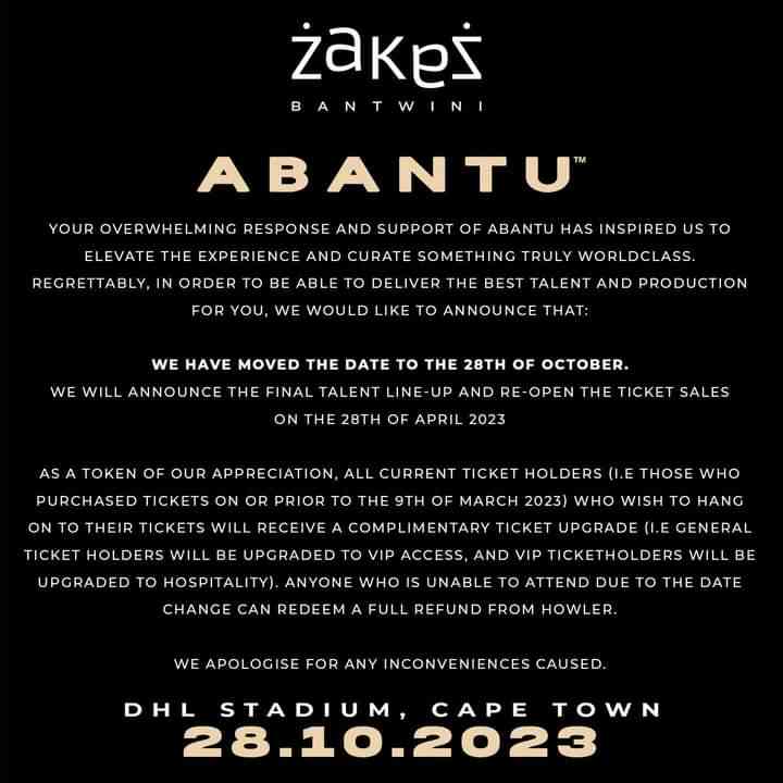 Zakes Bantwini Gets New Date For His “Abantu” Festival Show – Amapiano MP3 Download