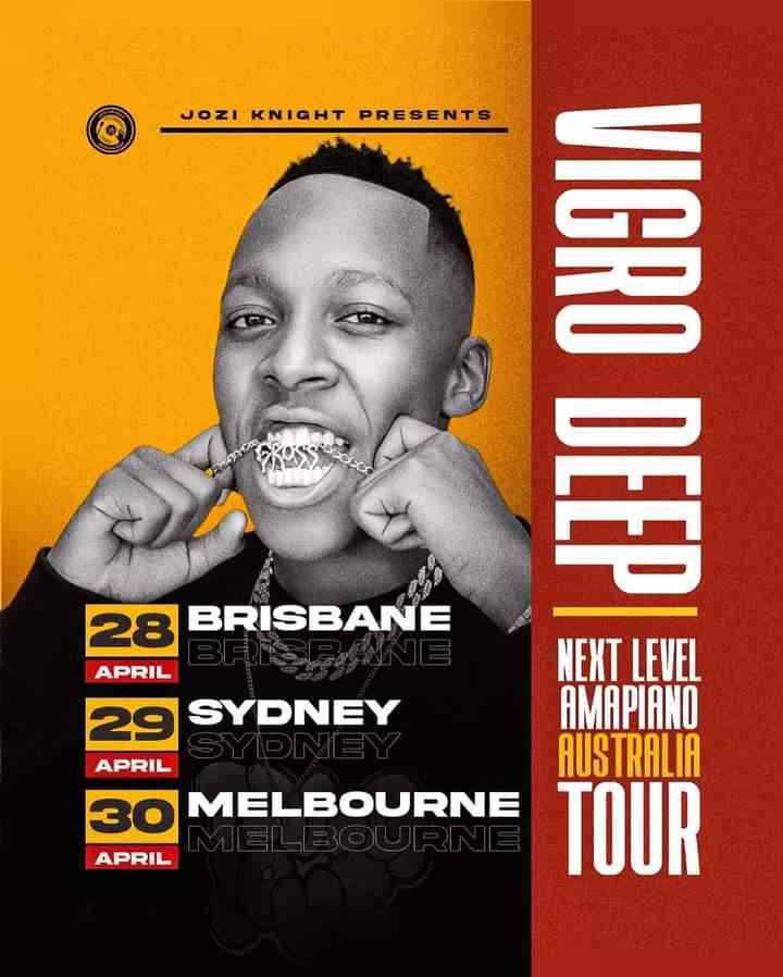 Vigro Deep Announces Australia Amapiano Tour