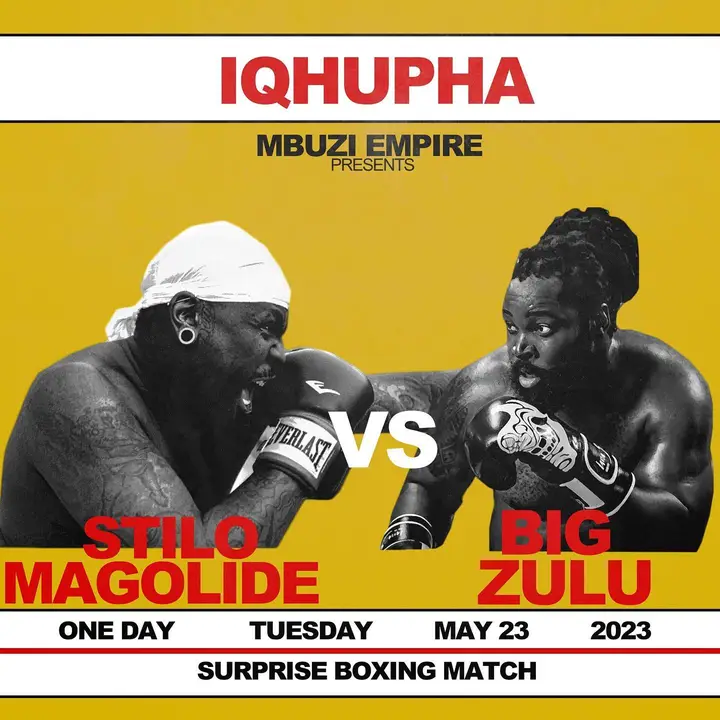 Stilo Magolide vs Big Zulu: Details Of Surprise Boxing Match