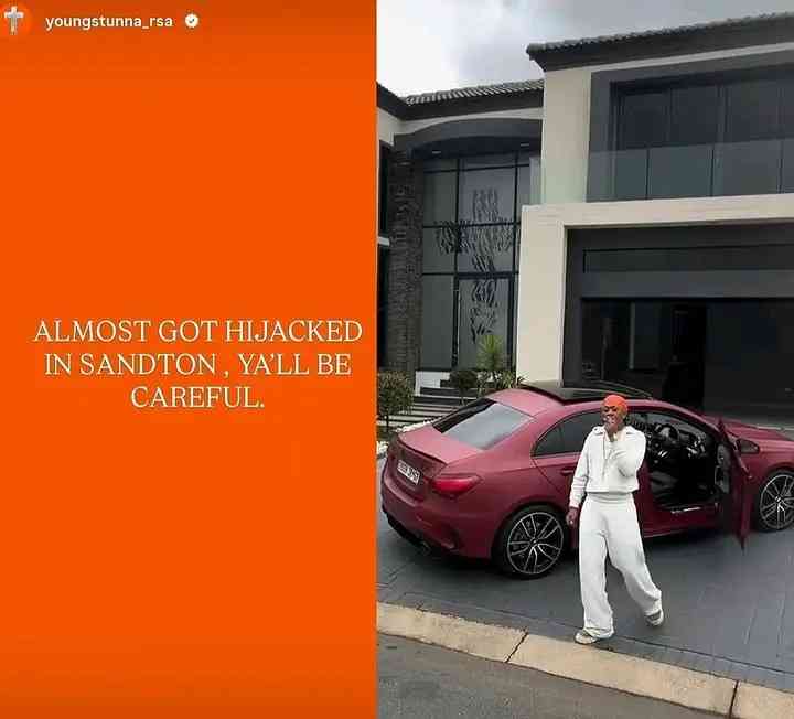 Young Stunna Escapes Hijacking Attempt In Sandton